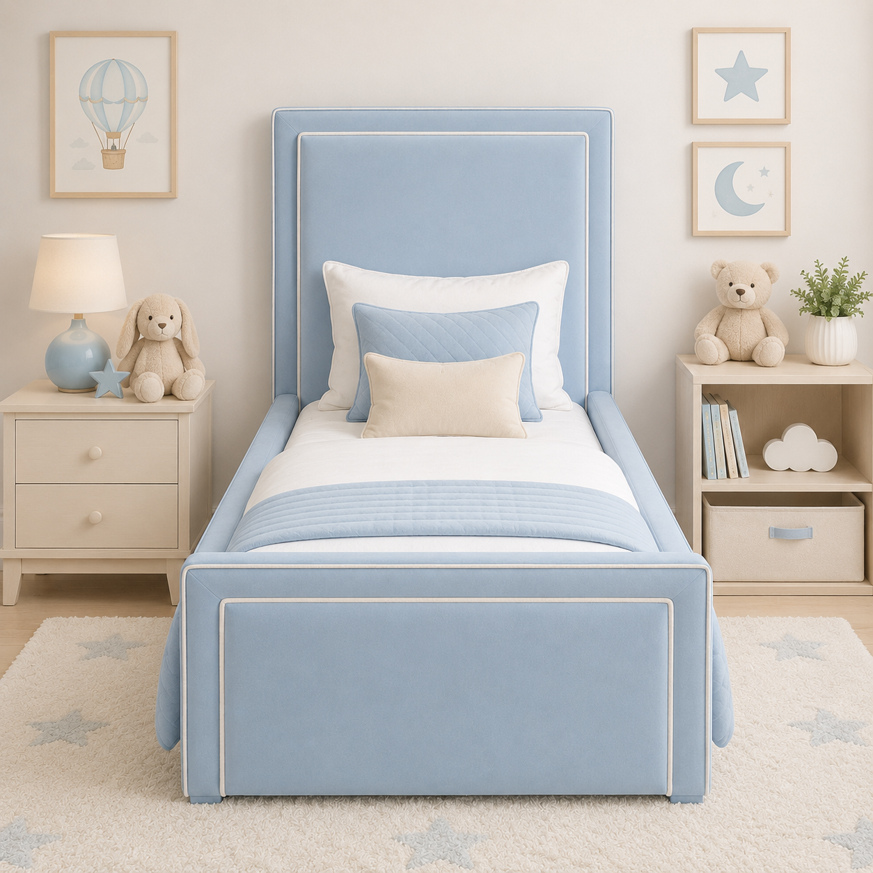 Derby Kid Bed Space-Saving Side or End Lift Storage