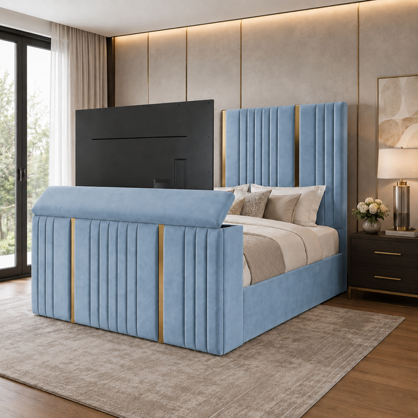 Royal Luxury TV Bed Space-Saving Side or End Lift Storage